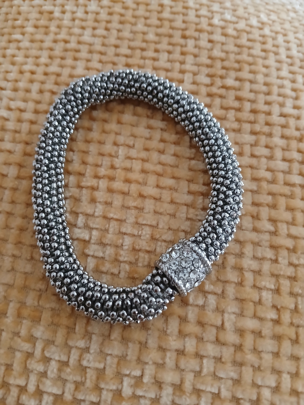Chico's Beaded Stretch Bracelet with Crystal Accent